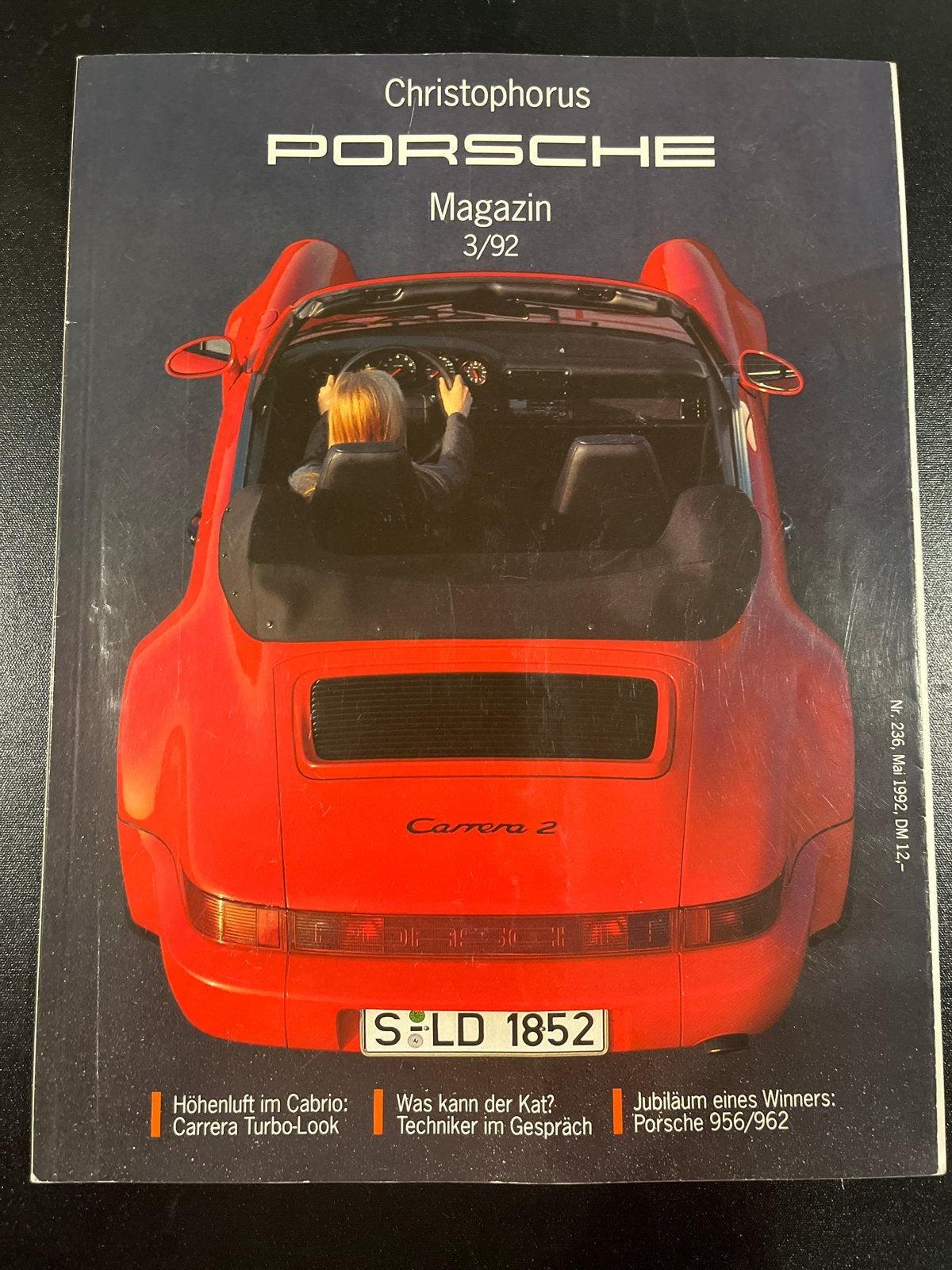 Porsche Christophorus Magazin 3/92 - Duitstalig, Ophalen of Verzenden, Gelezen, Porsche
