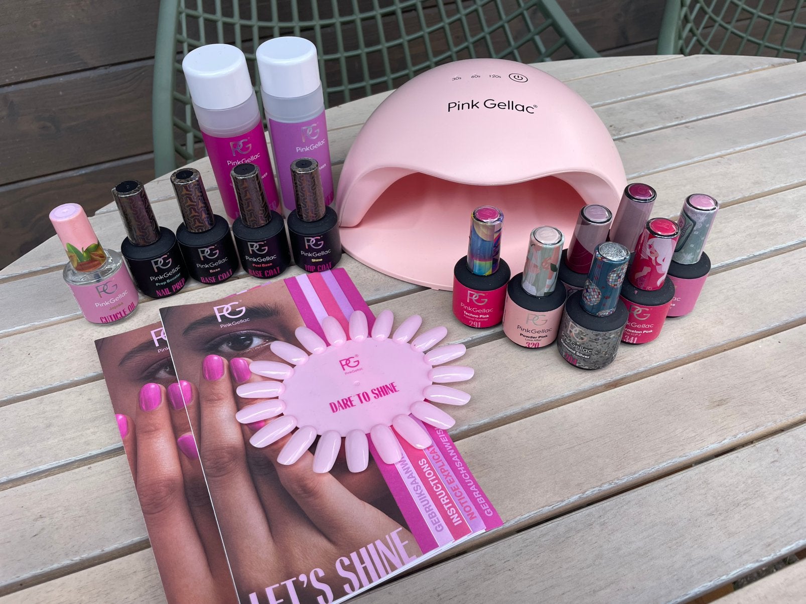 Pink Gellac startersset, Ophalen, Zo goed als nieuw, Roze, Handen en Nagels