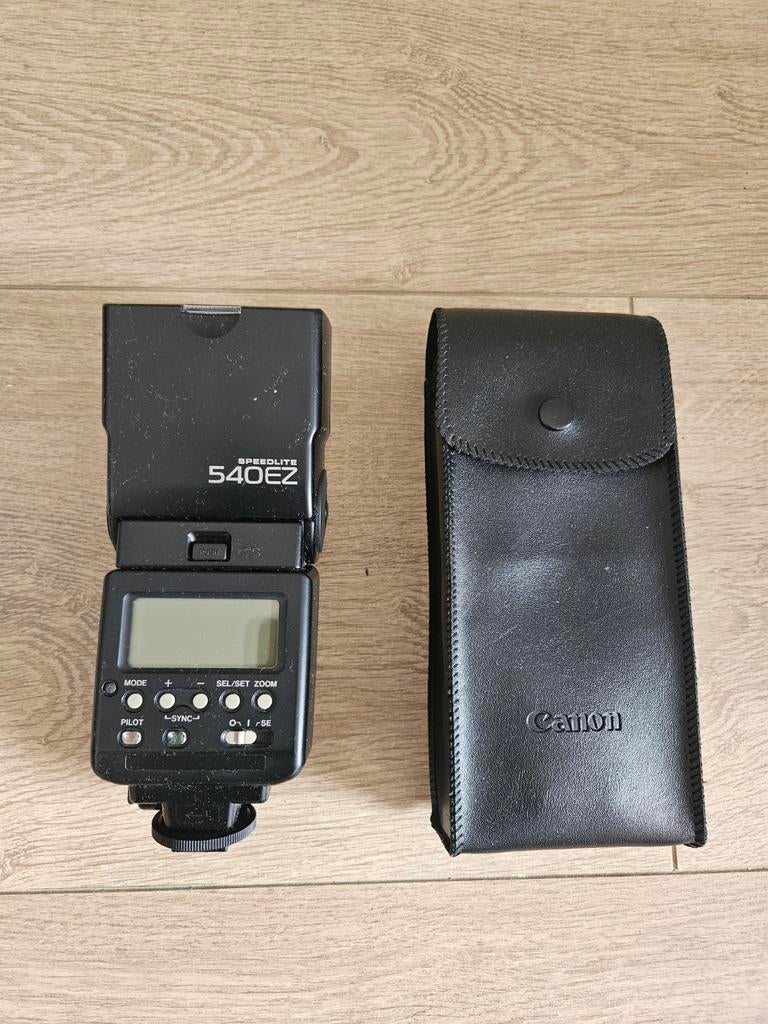 Canon Speedlite 540EZ flitser met hoesje, Audio, Tv en Foto, Fotografie | Flitsers, Ophalen of Verzenden, Gebruikt, Canon