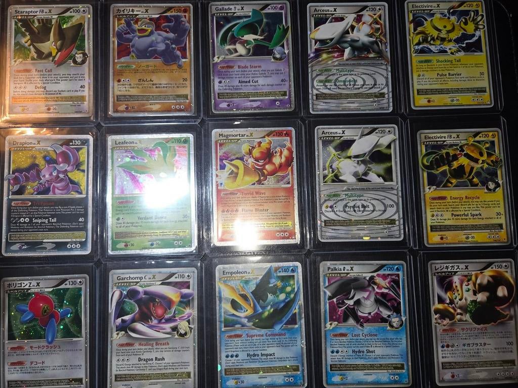 Pokémon LV.X verzameling, Ophalen of Verzenden, Zo goed als nieuw, Meerdere kaarten, Foil