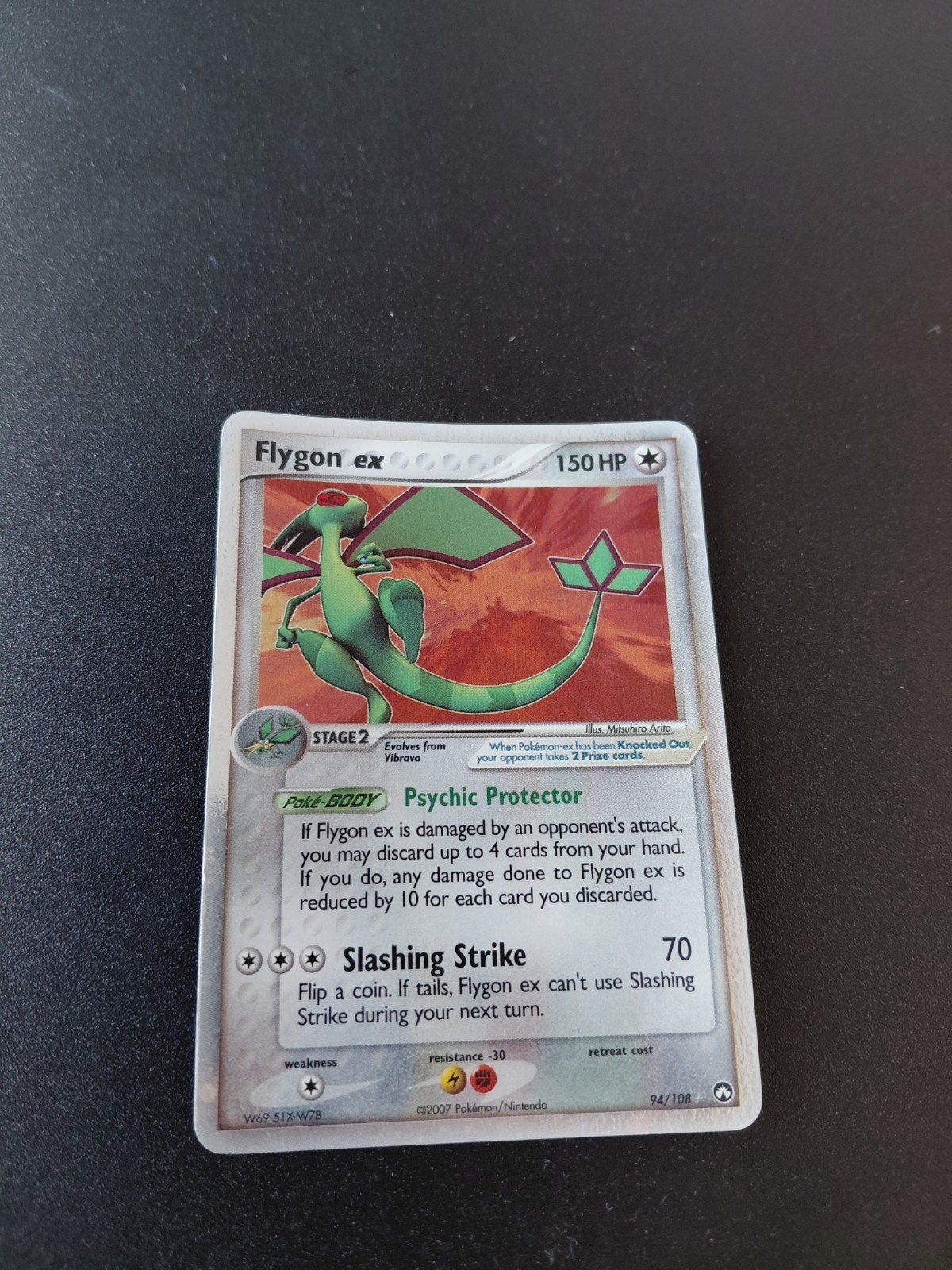 Flygon EX Power Keepers 94/108 Pokémon Kaart, Ophalen of Verzenden, Gebruikt, Losse kaart, Foil