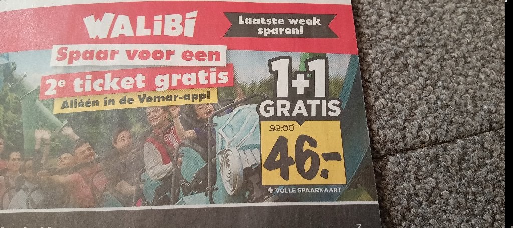 Kortingscode Walibi Holland, Twee personen, Kortingskaart
