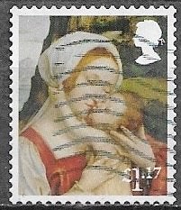 GB £ 1,17 Kerstzegel (II) - Maria met kind - 2017, Postzegels en Munten, Postzegels | Europa | UK, Verzenden, Gestempeld