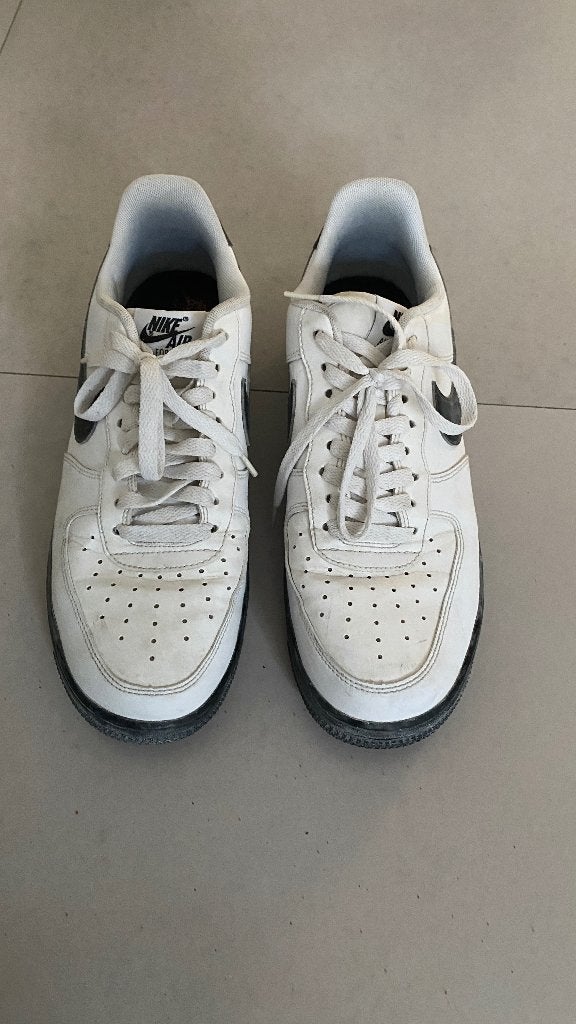 Nike Air Force 1 Sneakers - Wit/Zwart Maat 43, Wit, Nike, Ophalen of Verzenden, Sneakers of Gympen