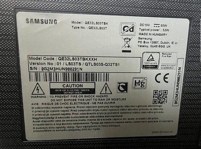 Samsung The Frame 32 inch QLED TV – QE32LS03T + muurbeugel, Ophalen, Gebruikt, 50 Hz, OLED