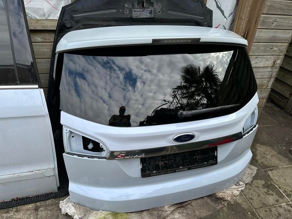 Ford S-Max Achterklep Wit - (2012), Auto-onderdelen, Carrosserie en Plaatwerk, Ophalen, Gebruikt, Achterklep, Ford