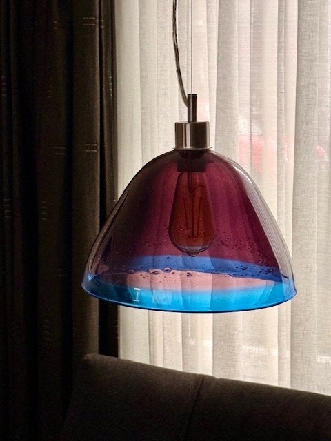 Hanglamp glas, Modern design, E27 (groot), Ophalen of Verzenden, Glas