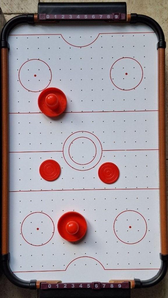 Tafelmodel Air Hockey Spel - Zo goed als nieuw, Ophalen of Verzenden, Zo goed als nieuw, Overige typen