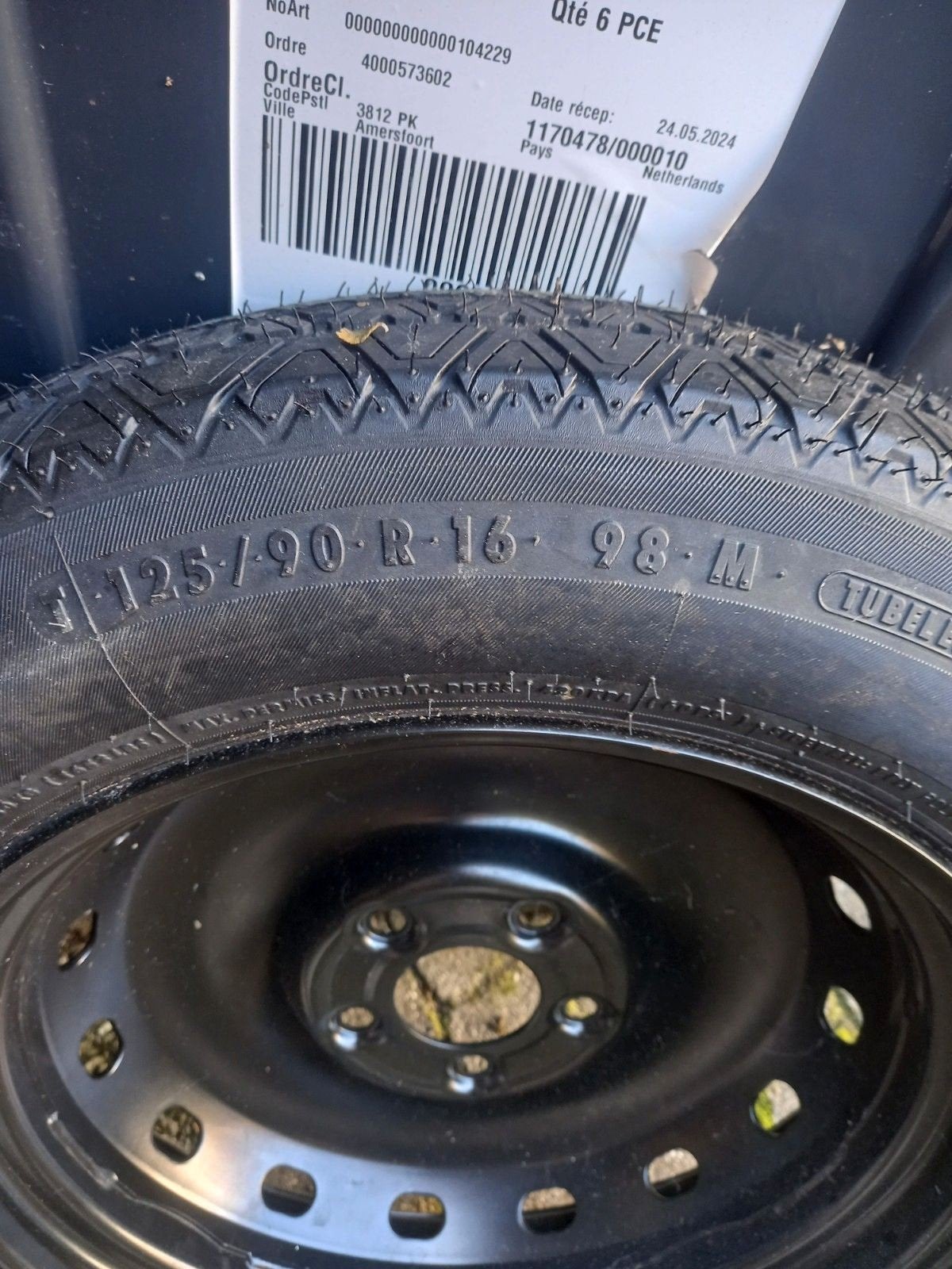 Nieuw reservewiel 125/90 R16 98M - Compact en ongebruikt, Ophalen of Verzenden, Nieuw