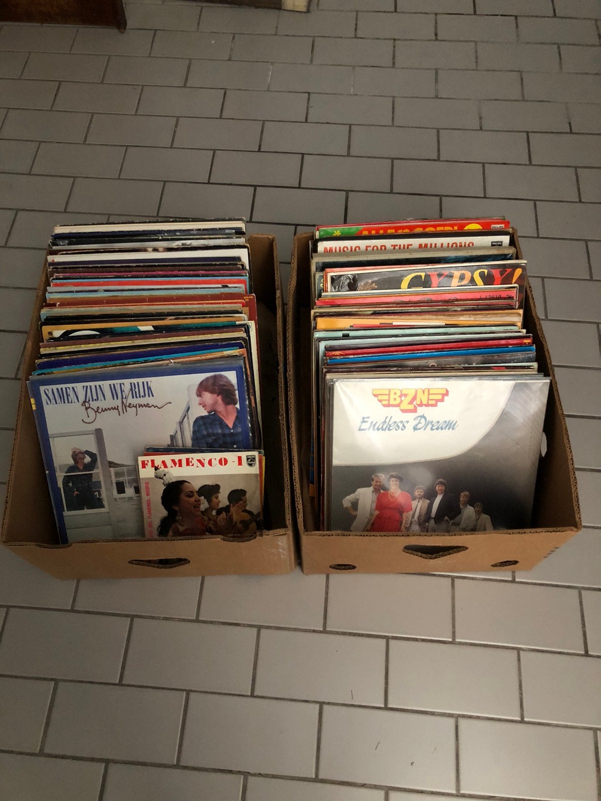 Ruim 120 elpees en singeltjes, Cd's en Dvd's, Vinyl | Overige Vinyl, Ophalen, Zo goed als nieuw, Overige formaten