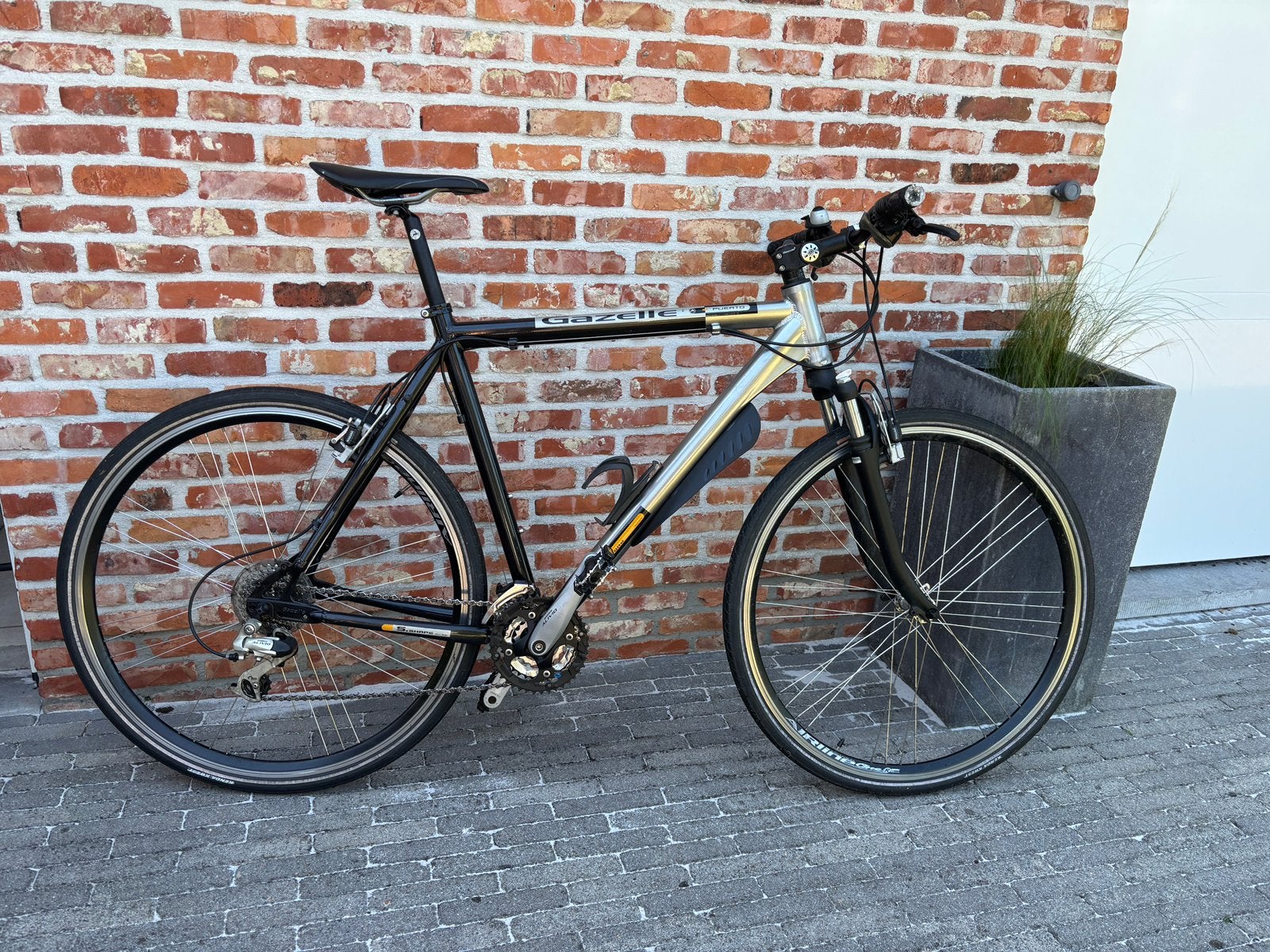 Gazelle Puerto X-Road 58cm, Ophalen, 28 inch, Vering, Velgrem