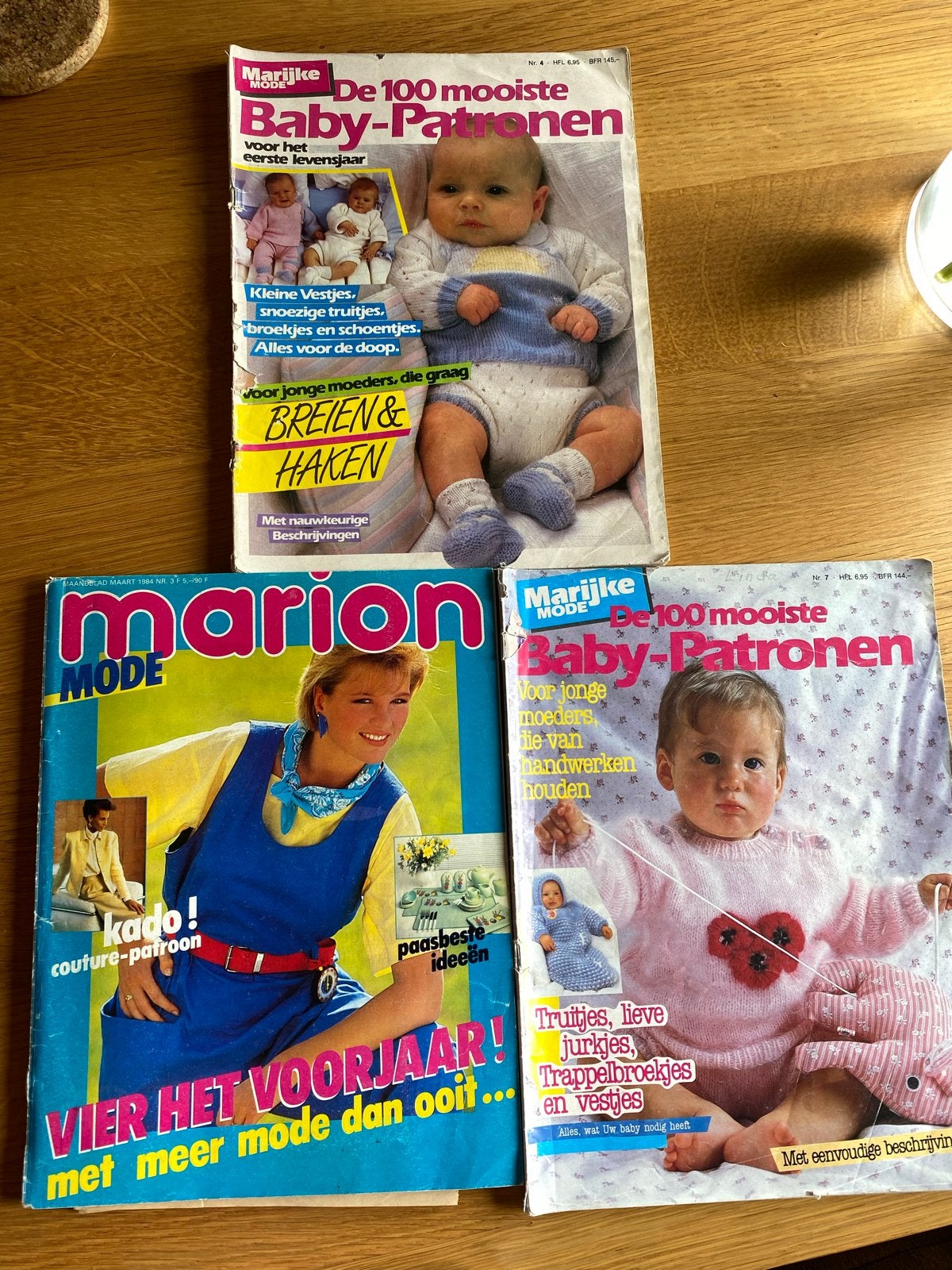 Breipatronen baby en oude modeblad Marion, Ophalen of Verzenden, Gebruikt, Breien of Haken, Patroon of Boek