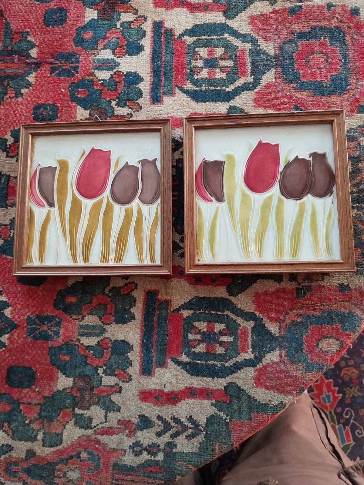 2 boizenburger Jugendstil wand tegels, Ophalen