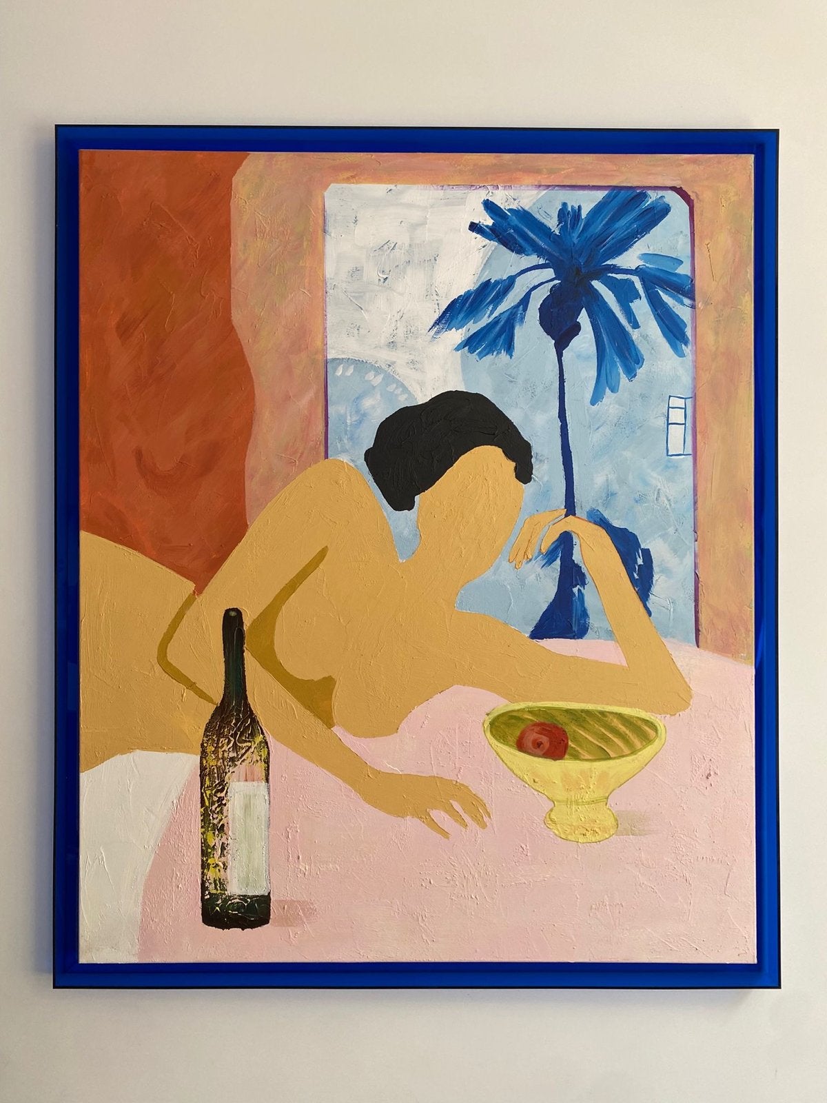 HK Living schilderij Catch My Drift - Zo goed als nieuw, Ophalen, Op houten frame, Textiel, Figuren