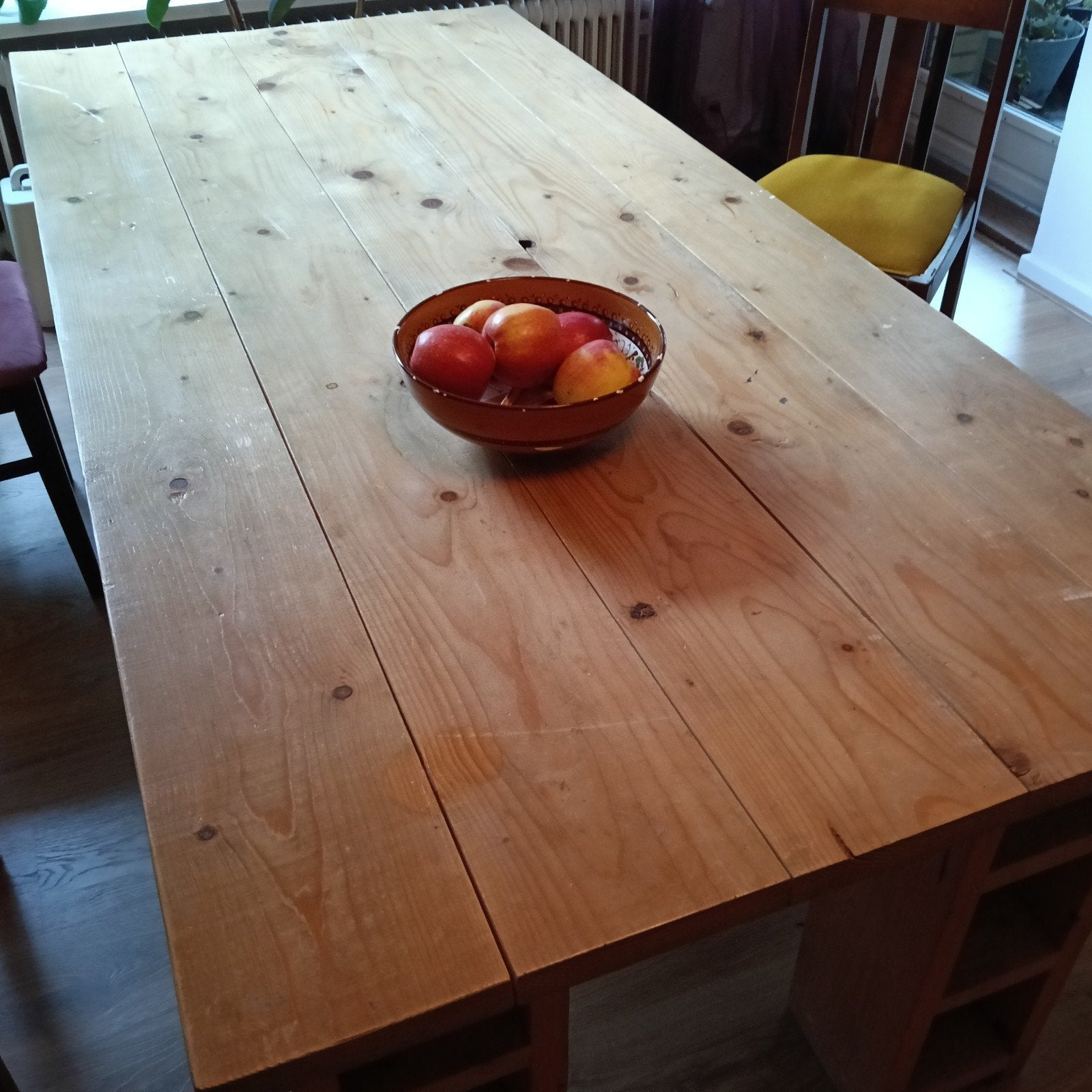 Houten tafel, Huis en Inrichting, Tafels | Eettafels, Ophalen, Rechthoekig, 200 cm of meer, 50 tot 100 cm