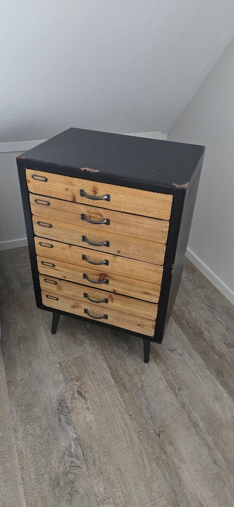 Industrial Bedroom Furniture Set | Ladekast + 2 Nachtkastjes, Huis en Inrichting, Kasten | Ladekasten, Ophalen, Gebruikt, 5 laden of meer