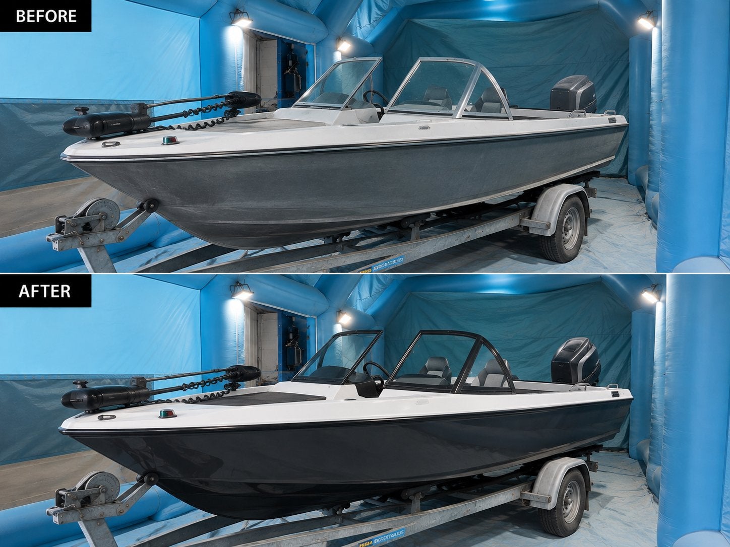 Foto 4 van Boot spuiten verven bekleding vervangen restoreren project