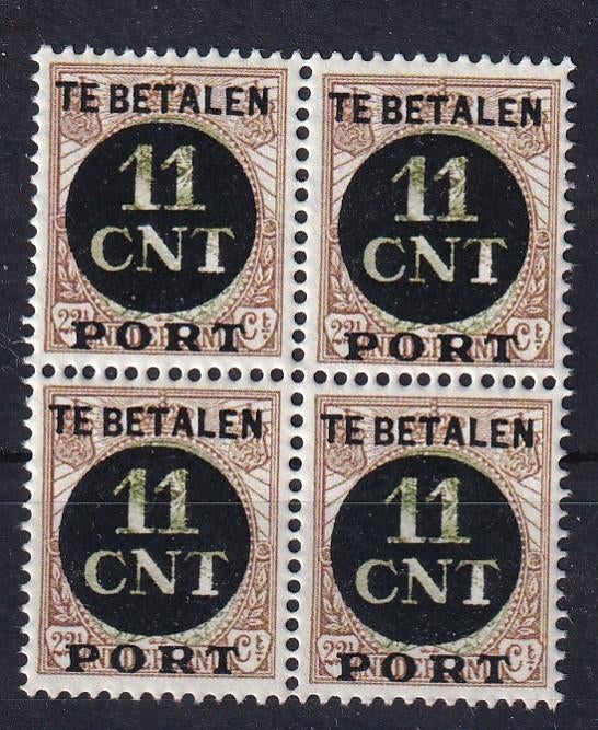 D110) 1924 NL Postpakket nr 1 blok van 4 MNH €9000 geen gar, Verzenden, T/m 1940, Postfris