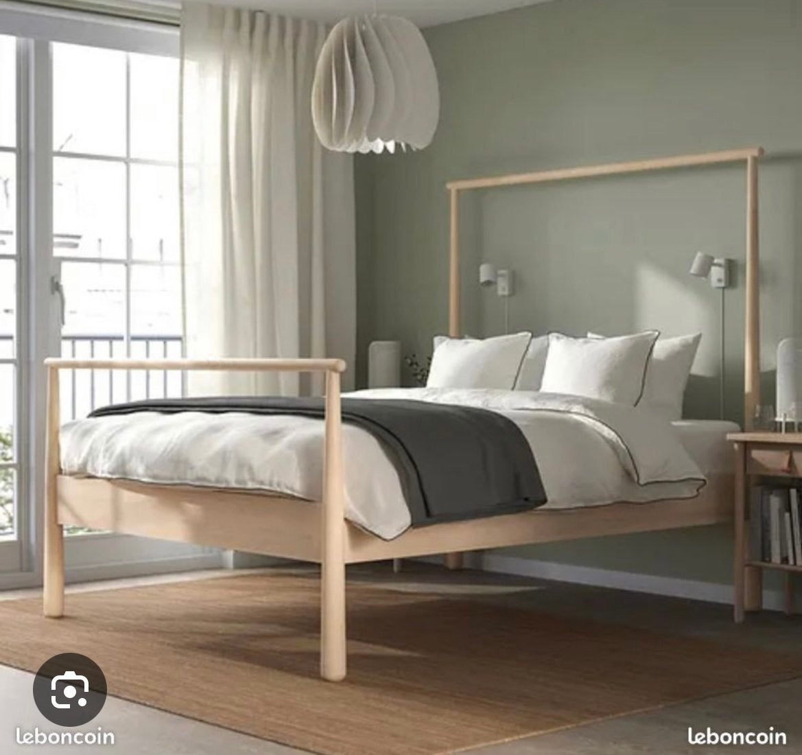 Ikea bedframe Gjora 140x200, Ophalen, Beige, Tweepersoons, 140 cm