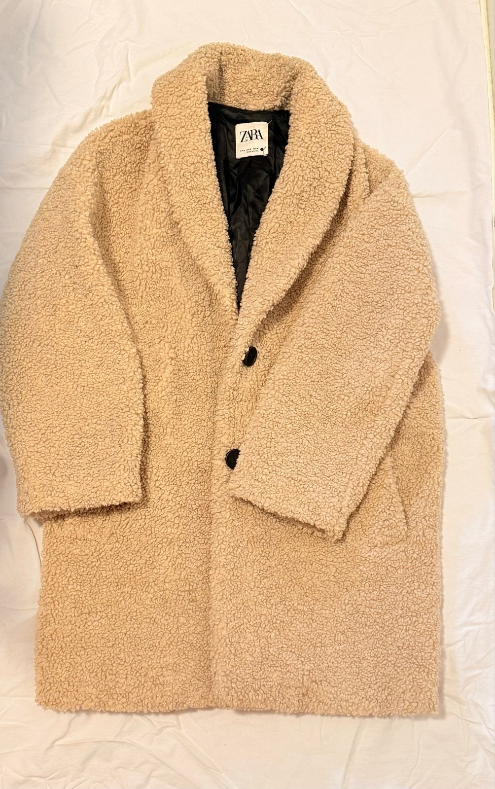Zara Teddy Jas - Beige, Maat M, Ophalen of Verzenden, Zo goed als nieuw, Maat 38/40 (M), Beige