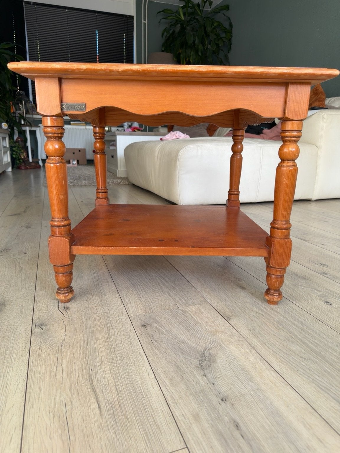 Houten bijzettafel van Grange, Huis en Inrichting, 50 – 75, Gebruikt, Vierkant, Overige houtsoorten