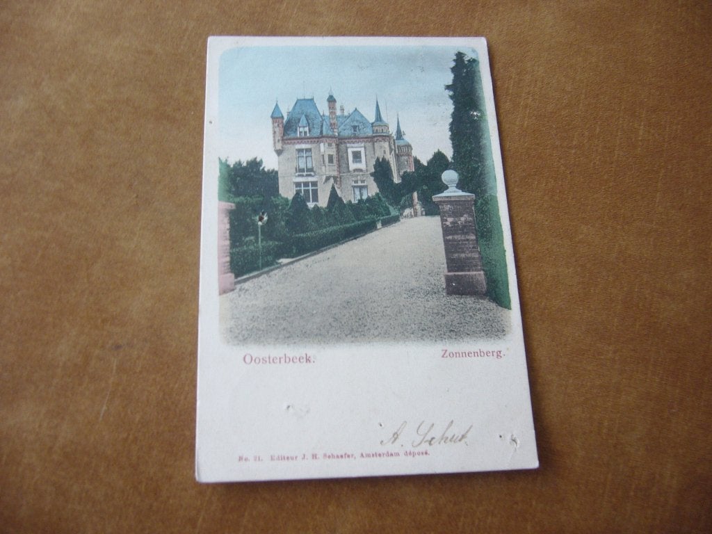 OOSTERBEEK  =  ZONNENBERG  BRIEFKAART, Verzamelen, Ansichtkaarten | Nederland, Ophalen of Verzenden, Voor 1920, Gelopen, Gelderland