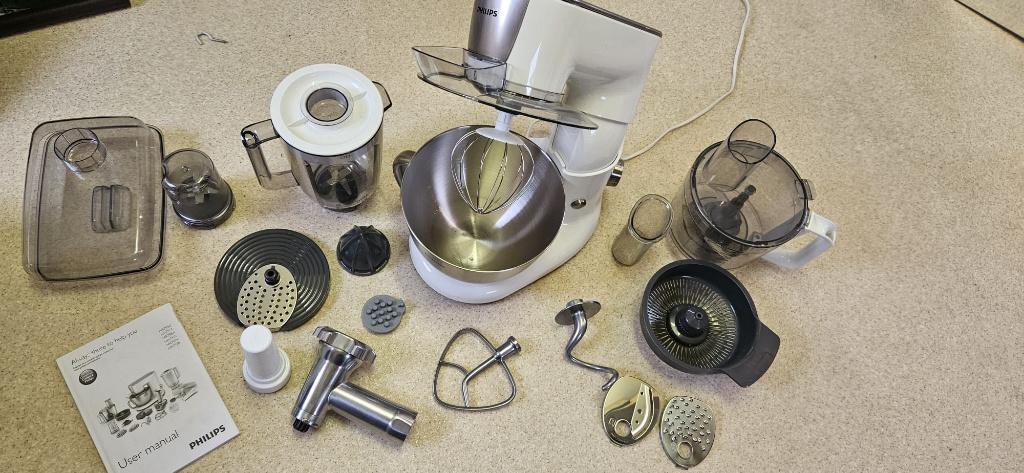 Philips keukenmachine en mixer, Witgoed en Apparatuur, Keukenmixers, 4 liter of meer, 3 snelheden of meer, Ophalen of Verzenden