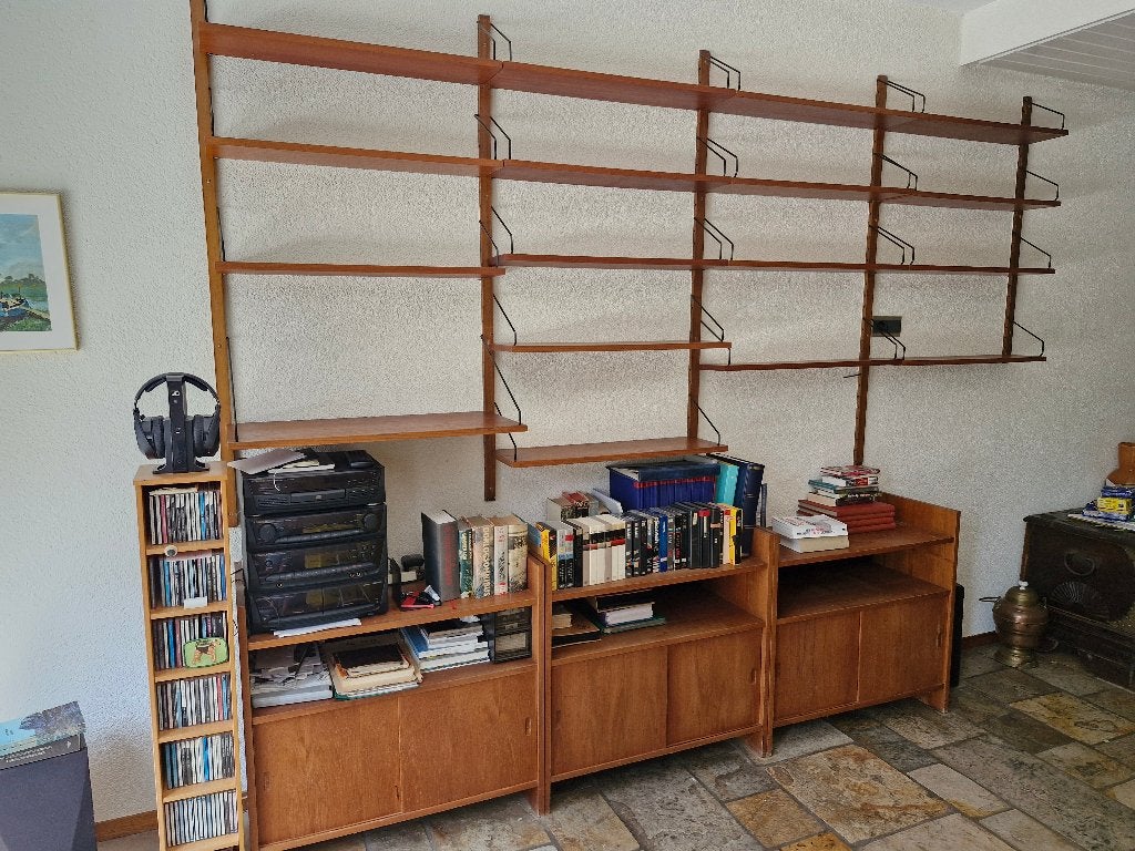 Vintage wandsysteem / wandmeubel Poul Cadovius, Huis en Inrichting, Ophalen, Gebruikt, ., Minder dan 150 cm