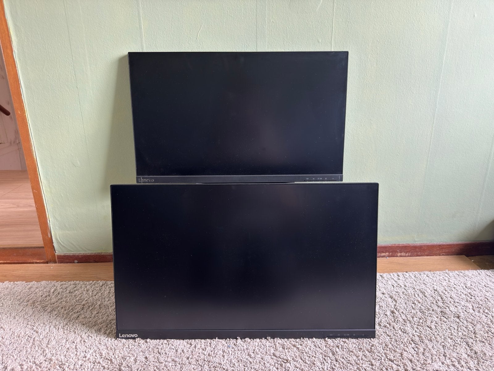 Lenovo 27 inch Full HD IPS monitor, €45 voor set, €25 los, Computers en Software, HDMI, Full HD, Zo goed als nieuw, Onbekend
