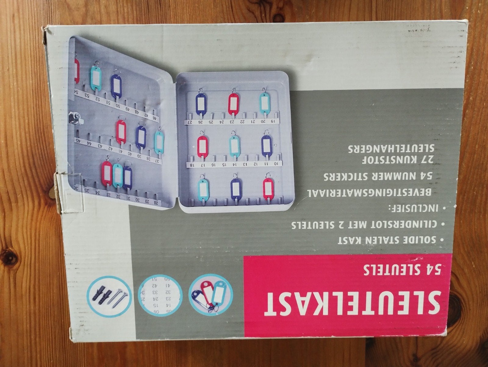 Sleutelkast voor 54 sleutels - Solide staal met slot, Ophalen of Verzenden, Nieuw, Grijs, Metaal