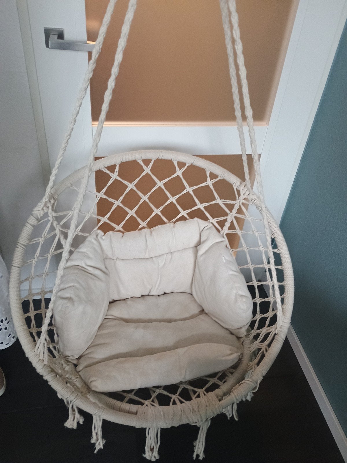 Tectake Hangstoel Grazia beige, Ophalen, Gebruikt, Overige kleuren, Bohemian, Modern