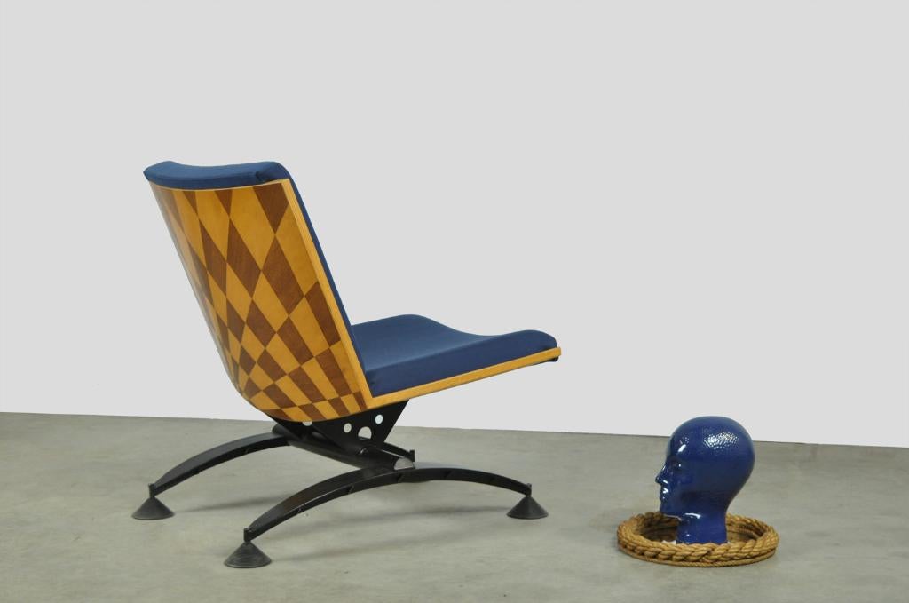POSTMODERNE vintage fauteuil, Mazairac & Boonzaaijer 80s, Huis en Inrichting, Fauteuils, Gebruikt, Post modern, 75 tot 100 cm