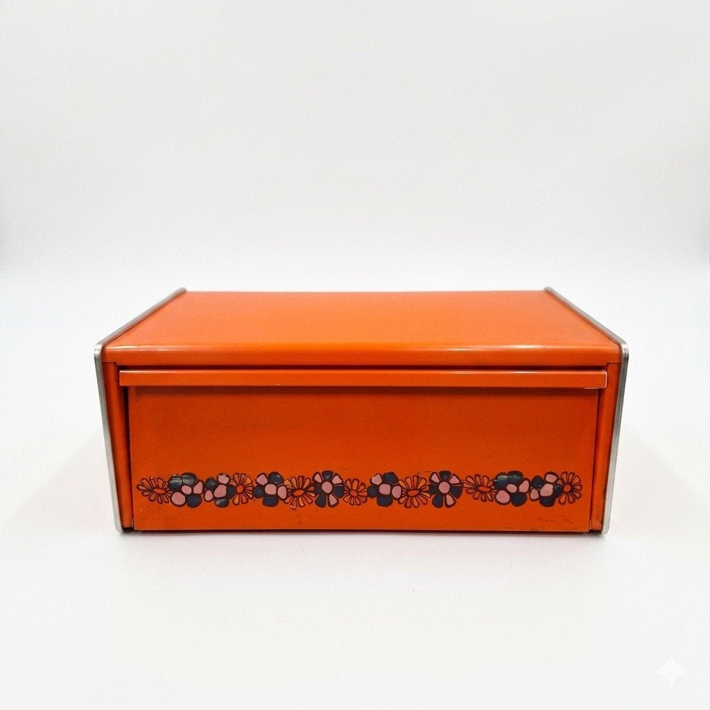 Brabantia Diana broodtrommel broodbak oranje retro keuken, Ophalen of Verzenden, Huis en Inrichting