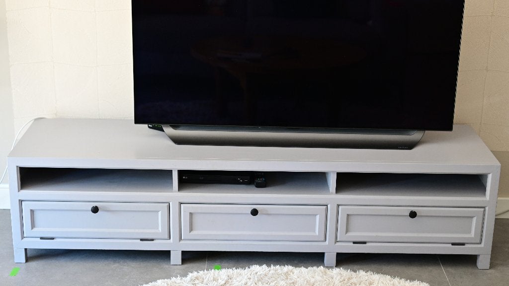 TV kast, Huis en Inrichting, Ophalen, 150 tot 200 cm, Zo goed als nieuw, Minder dan 100 cm