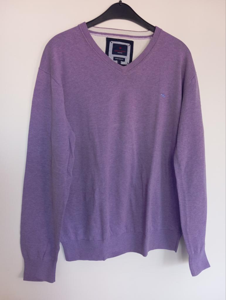 King's Court paarse V-hals trui - Maat L, Kleding | Heren, Ophalen of Verzenden, Maat 52/54 (L), Paars, King's Court