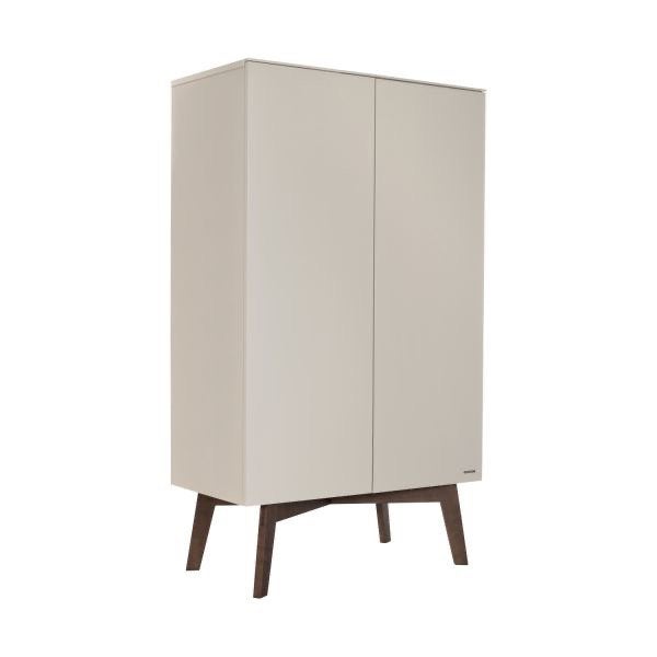 Kidsmill sixties wit / walnoot commode, kast en bed, Ophalen, Zo goed als nieuw, Jongetje of Meisje