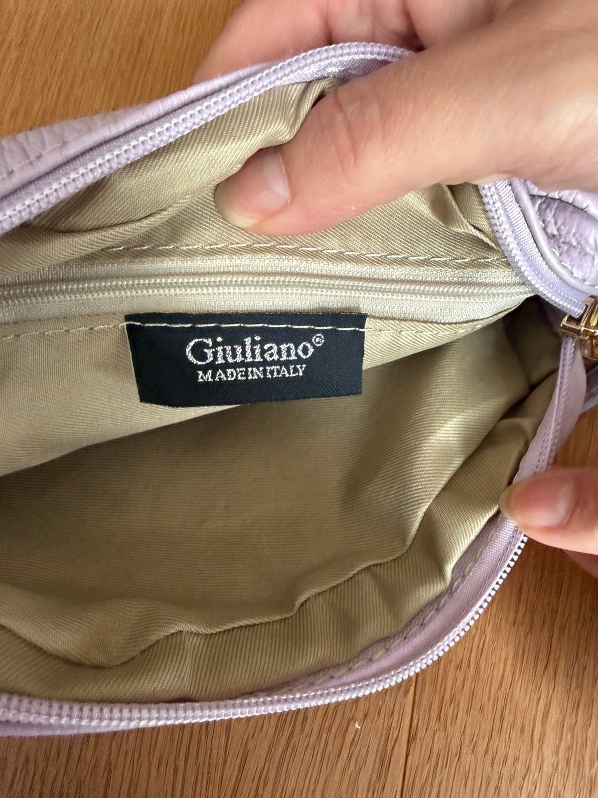 Gulliano Lila Leren Schoudertasje - Nieuw, Ophalen of Verzenden, Nieuw, Paars, Schoudertasje