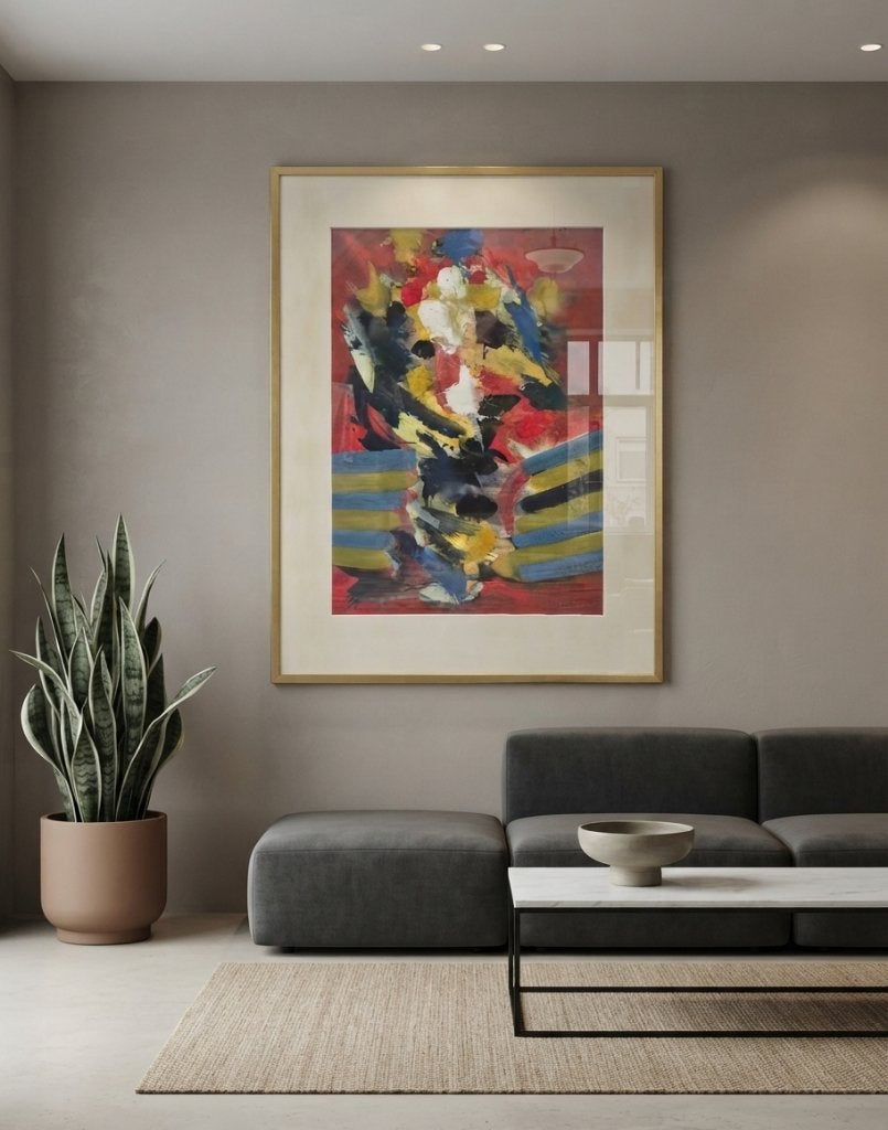 Modern schilderij Ernst Vijlbrief 1964 groot!, Ophalen