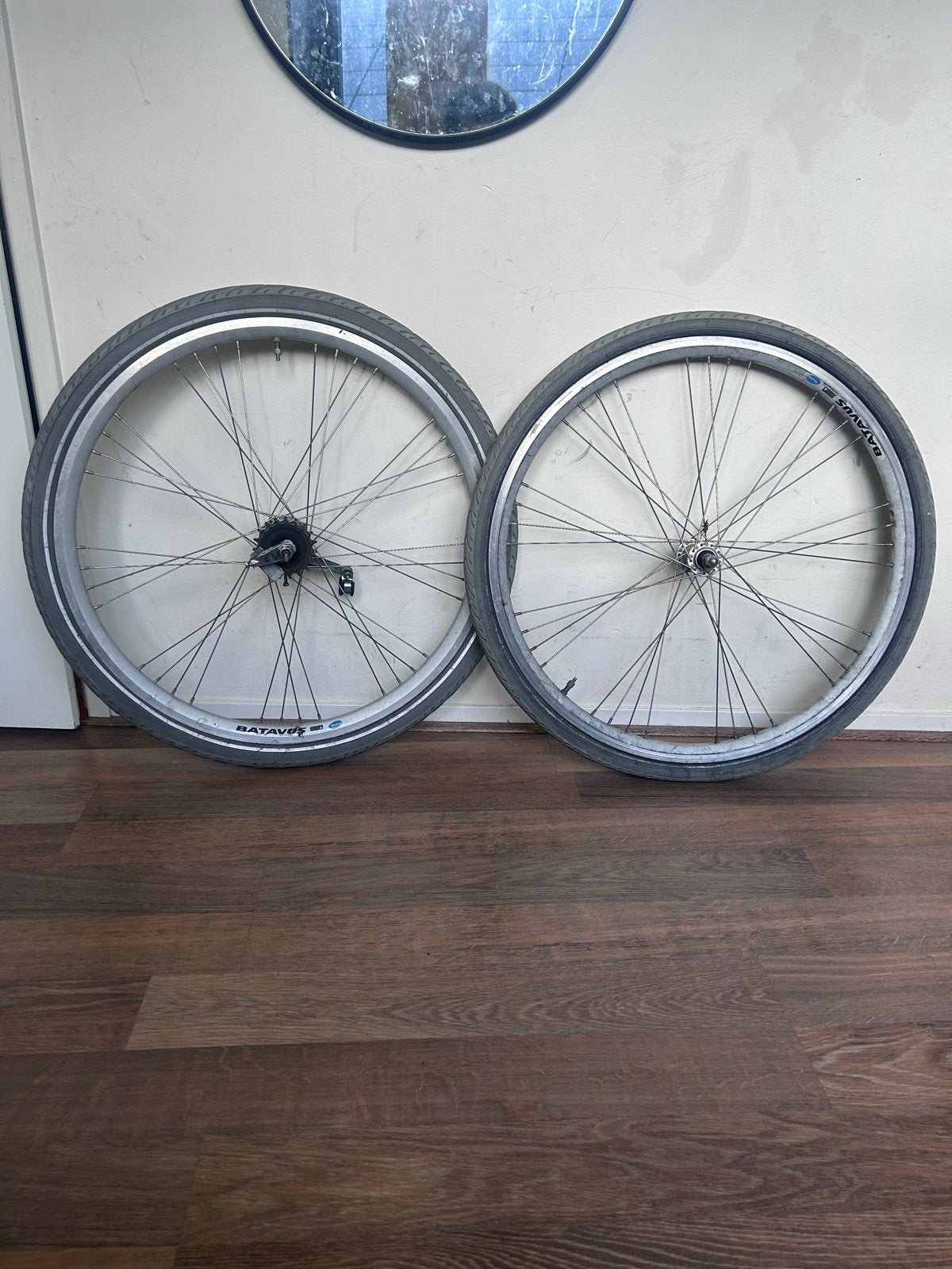 Batavus 26” aluminum fietswielen met banden - Gebruikt, Gebruikt, Aluminium, Stadsfiets, Ophalen