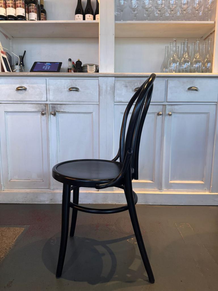 Bistro stoel Fameg, Huis en Inrichting, Stoelen, Bistro, Gebruikt, Zwart, Ophalen of Verzenden