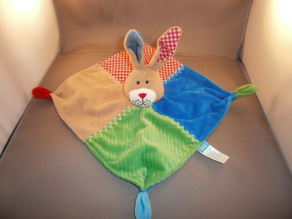 lief lifestyle konijn doekje bobby blauw velours groen rib, Ophalen of Verzenden, Wasbaar, Middelgroot (20 tot 80 cm), Meerkleurig