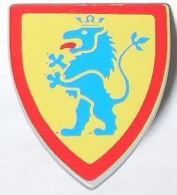 Lego Castle Schild 1x Lion Knights / Crusaders Driehoekig Ge, Lego, Ophalen of Verzenden, Zo goed als nieuw, Losse stenen