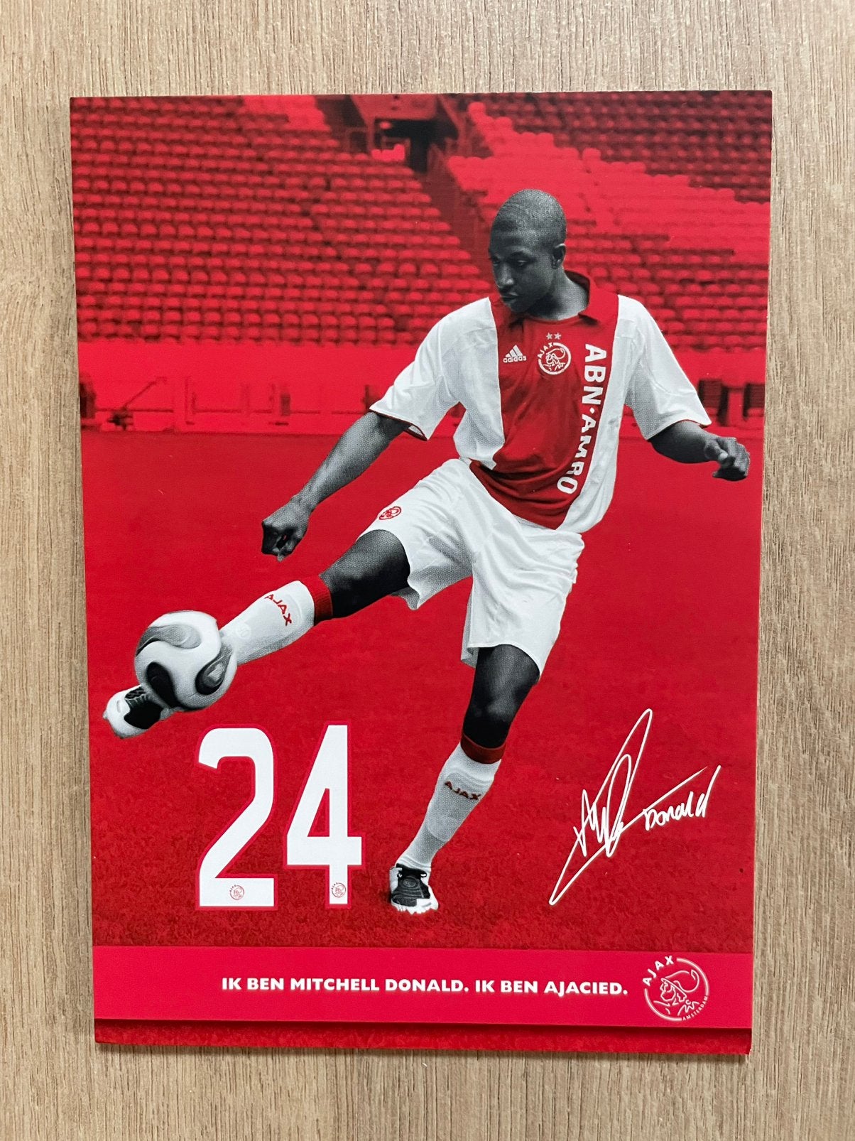 Fotokaart Mitchell Donald (Ajax)., Ophalen of Verzenden, Nieuw, Ajax, Spelerskaart