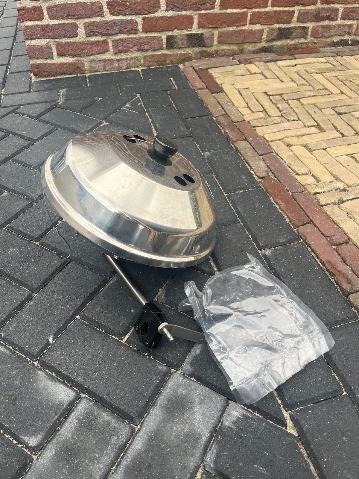 Compacte RVS BBQ - Ideaal voor onderweg of balkon, Ophalen of Verzenden, Gebruikt