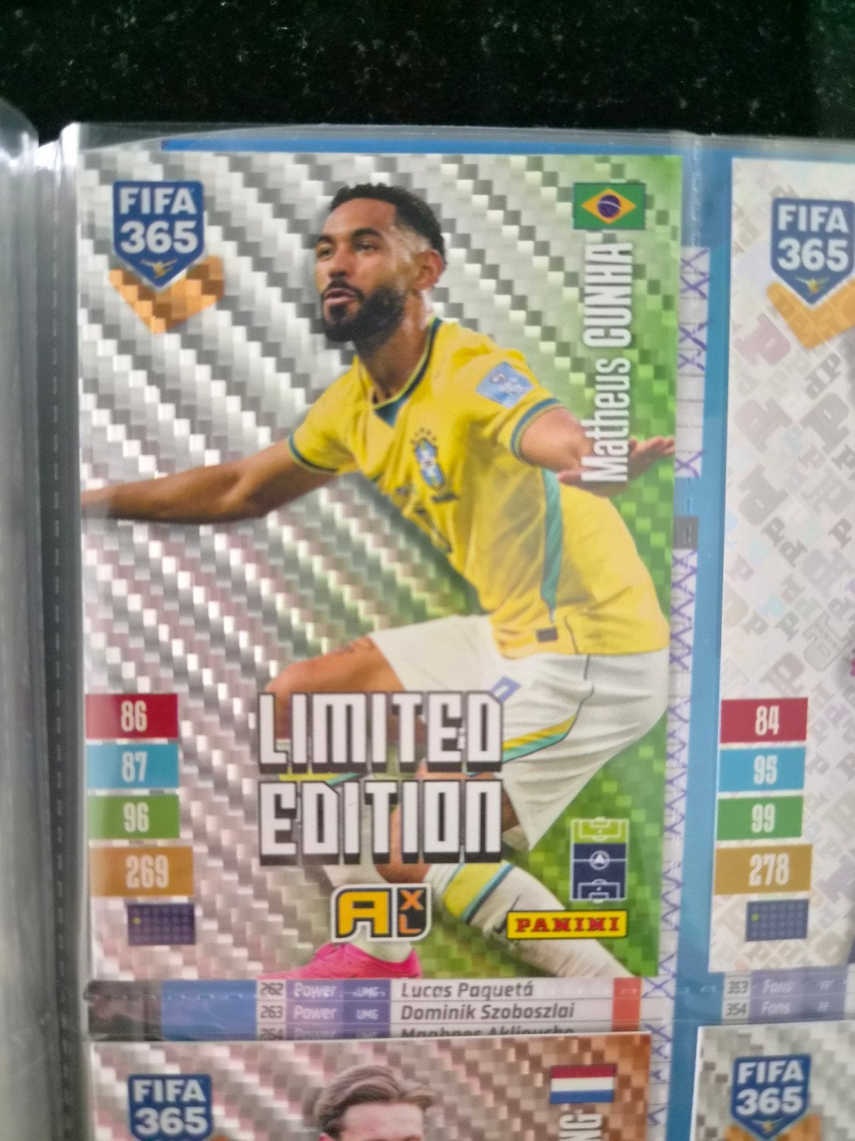 Panini adrenalyn FIFA 365 Limited Edition Matheus Cunha, Ophalen of Verzenden, Zo goed als nieuw