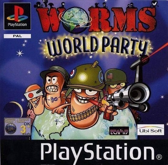 Worms World Party PS1, Avontuur en Actie, Gebruikt, Ophalen of Verzenden, 3 spelers of meer