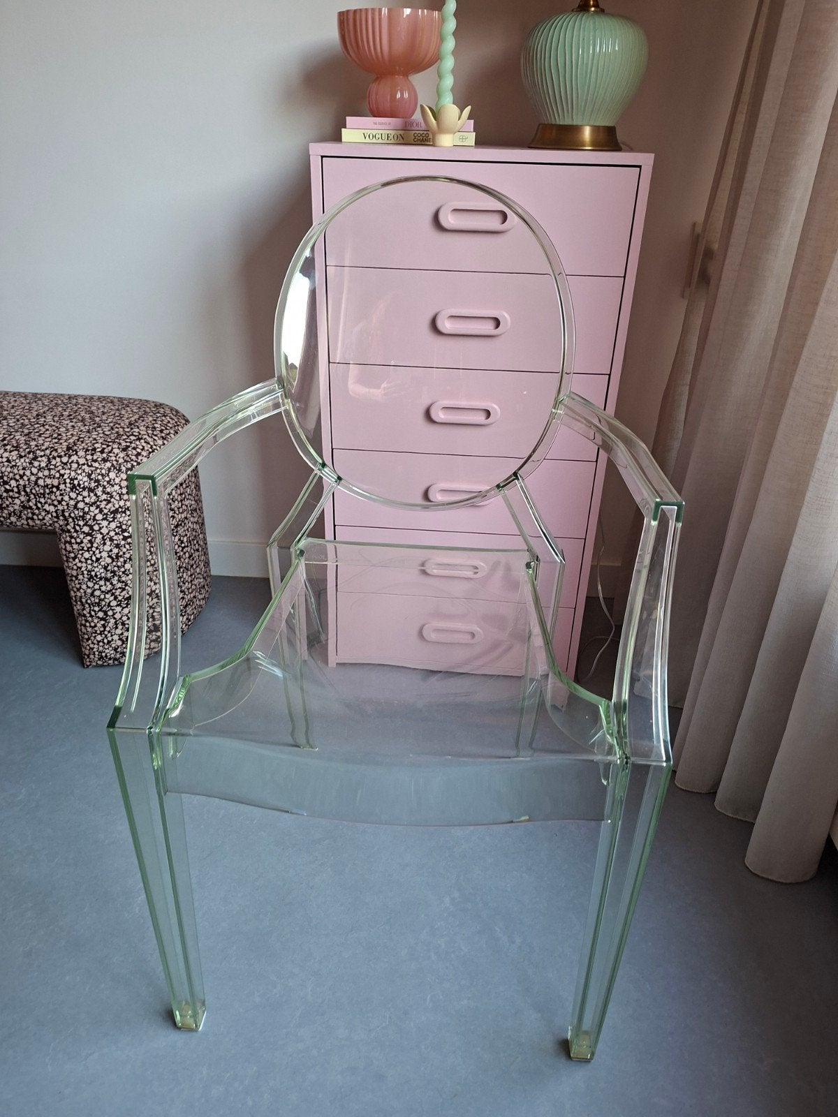 Kartell Louis ghost chair groen, Ophalen, Gebruikt, Minder dan 45 cm