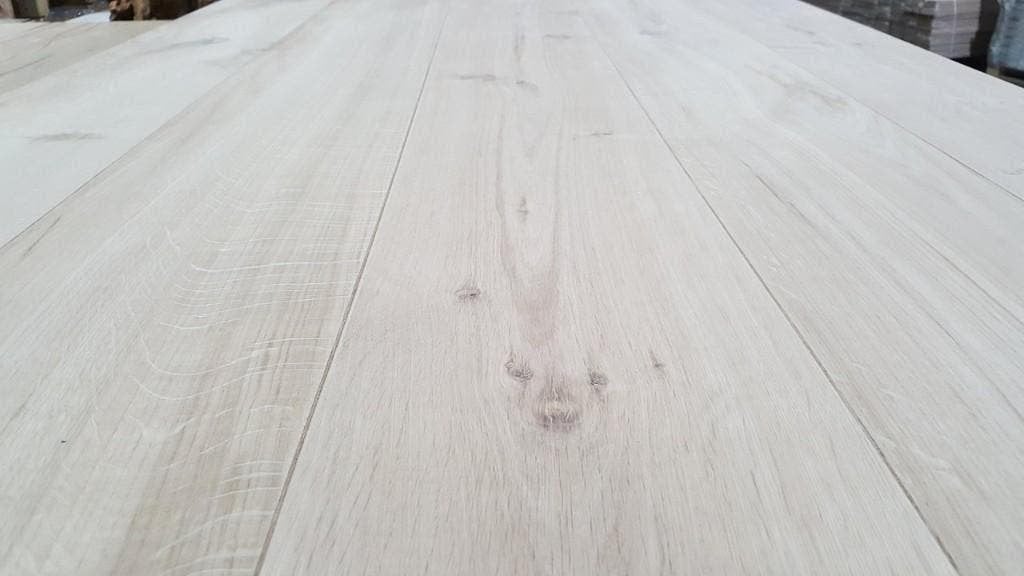 130M2 AAN RESTPARTIJ: EIKEN VLOER, MULTIVLOER 22CM BREED, Ophalen, Nieuw, 75 m² of meer, Parket