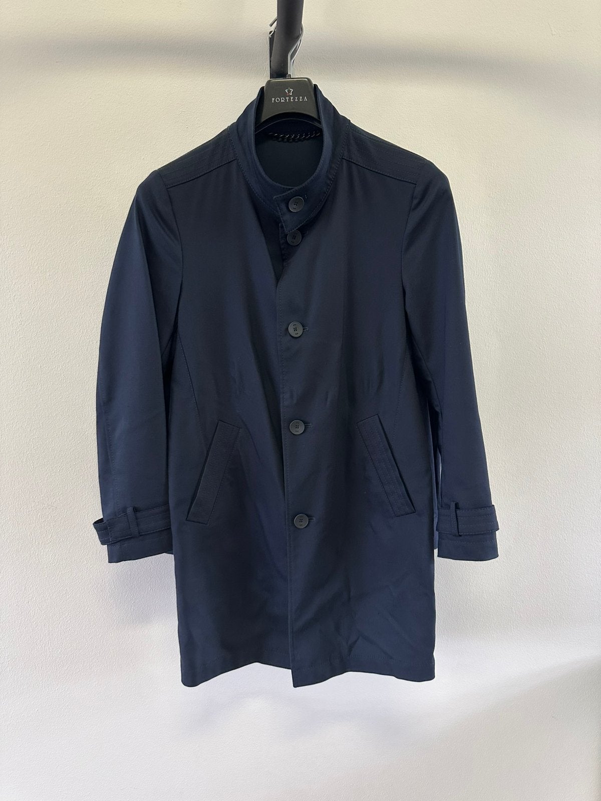 Drykron Threnchcoat te Koop! Maat 46., Verzenden, Gedragen, Maat 46 (S) of kleiner, Blauw