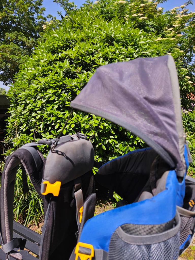 Deuter Kid Comfort II Draagrugzak - Blauw/Zwart, Gebruikt, Rug, Draagzak, Ophalen